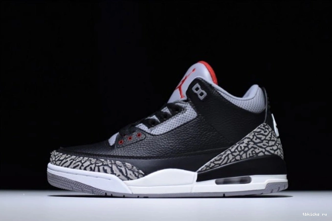 Reps TB Jordan 3 854262-001 Air Cement Black 0813